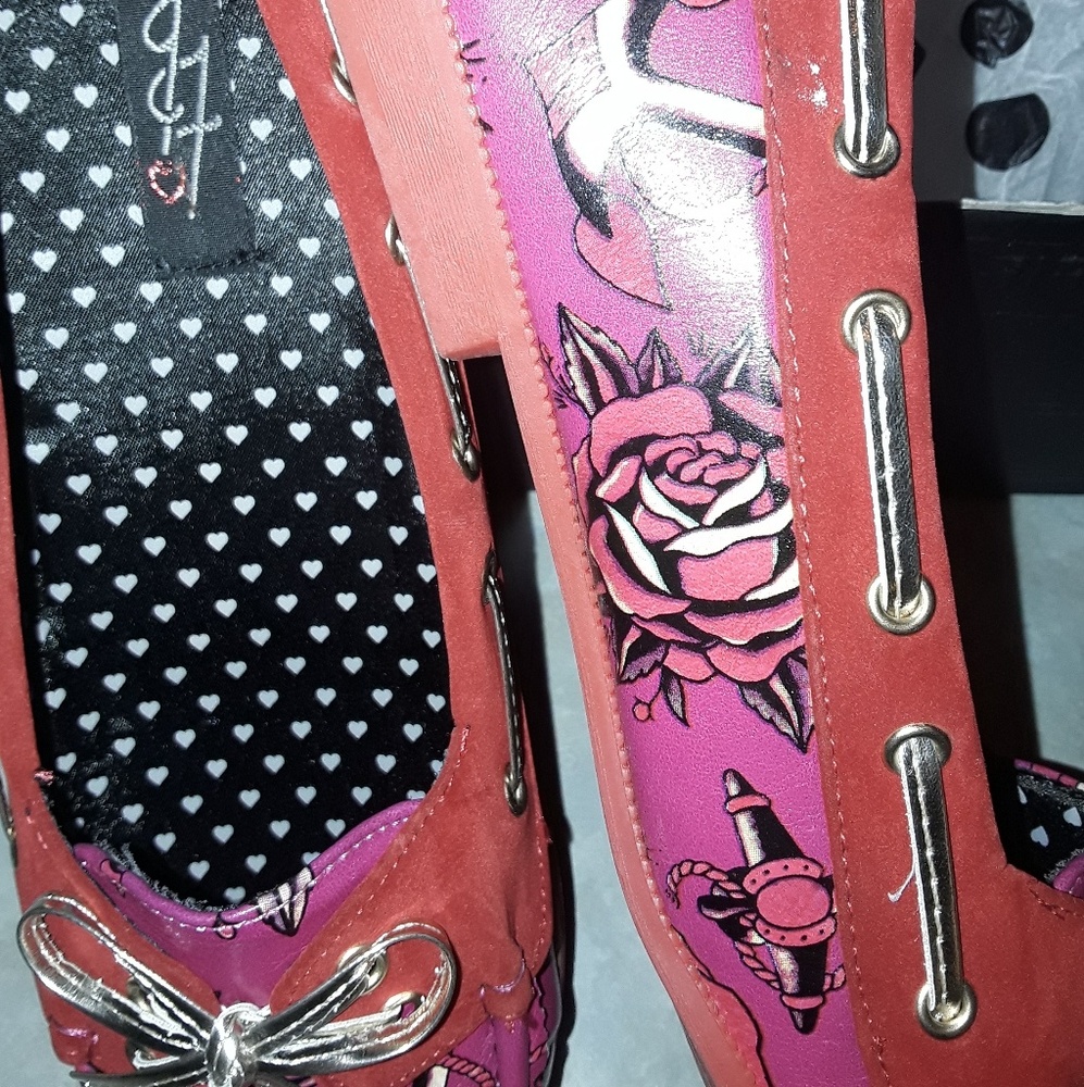 Love Me Now Boat Flats Pink & Red by Iron Fist - Picture 5 of 8